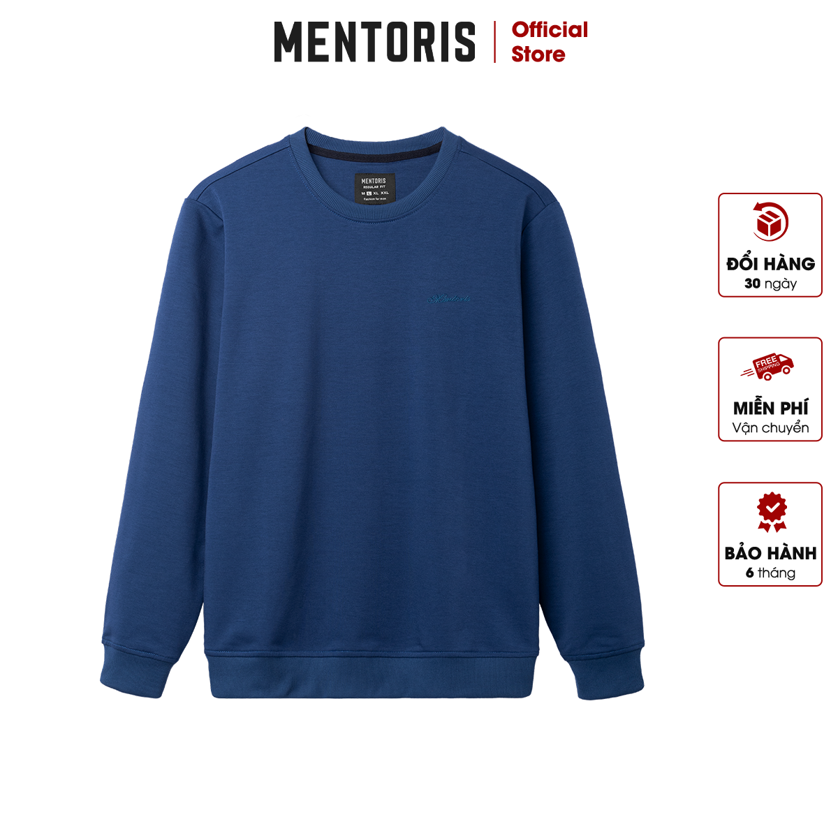 Áo Sweater Nam MENTORIS Chất Cotton Dày Dặn Form Regular Fit Thể Thao Năng Động Thoải Mái Vận Động MDT21