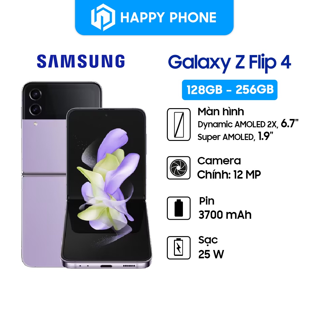 Điện Thoại Samsung Galaxy Z Flip4 - Hàng Chính Hãng, Full box, Nguyên Seal, Bảo Hành 12 Tháng