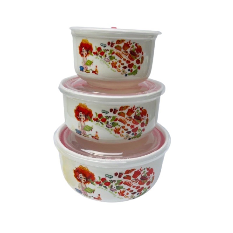 Bộ 3 thố sứ cao cấp hoavoanshop-chọn mẫu ngẫu nhiên