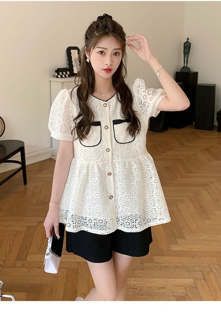 Áo bầu cộc tay mùa hè thiết kế trẻ trung