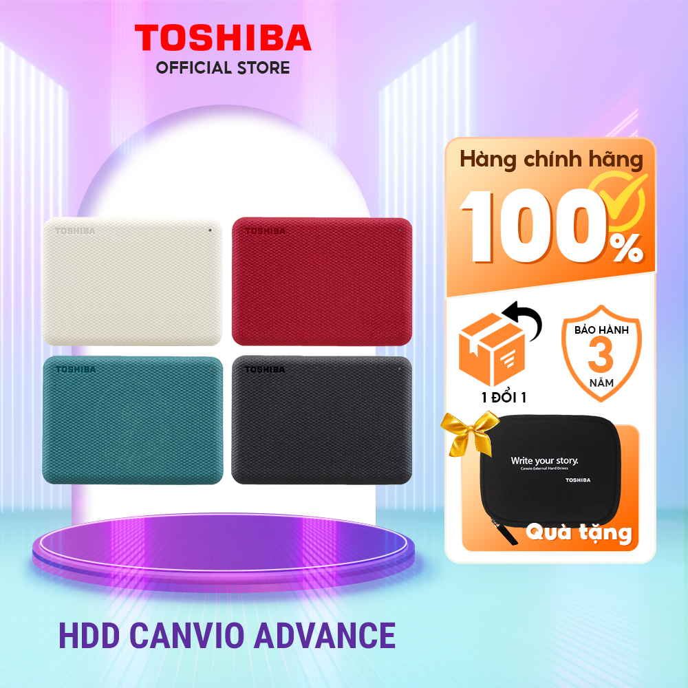 Ổ cứng di động hdd toshiba canvio advance 1tb | 2tb | 4tb usb 3.2 gen 1 chính hãng