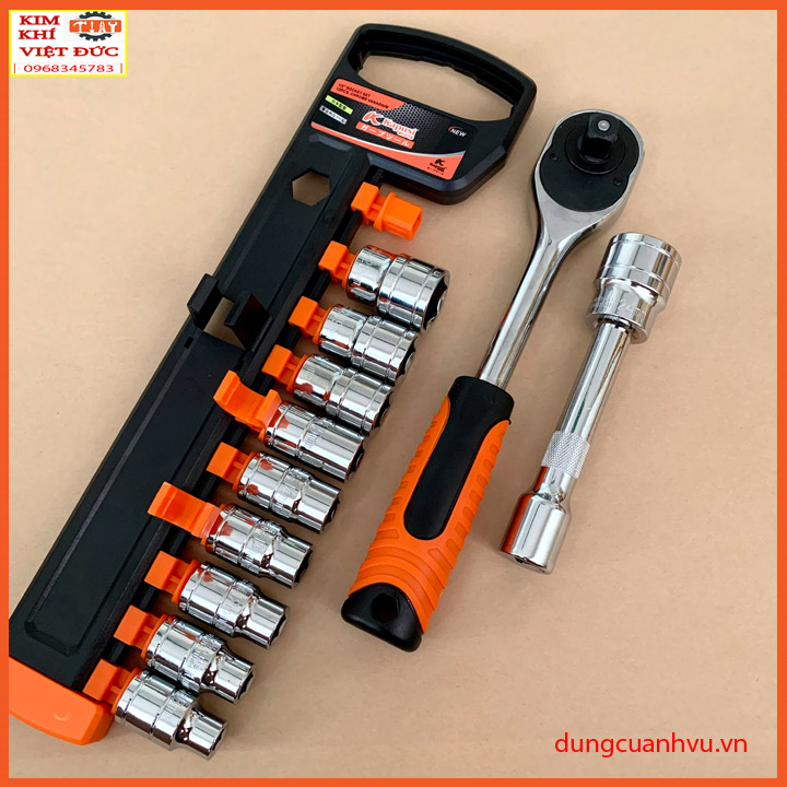 Bộ khẩu mở ốc tự động 1/2 kapusi japan 12 chi tiết + khẩu nối kapusi nhật