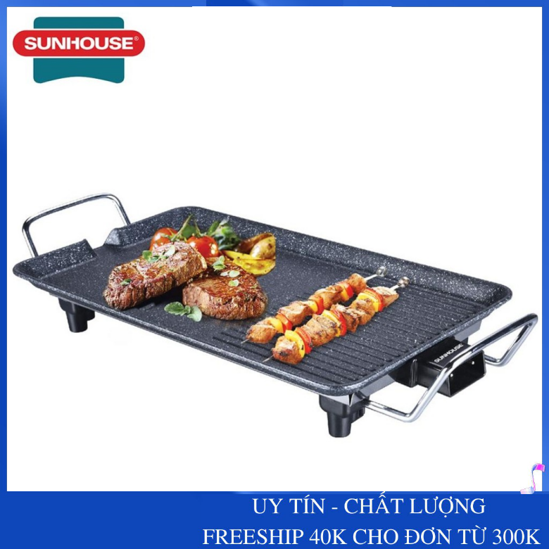 Bếp Nướng Điện SUNHOUSE SHD4607 1500w Không Khói - Bề Mặt Chống Dính Siêu Bền - Nướng Nhanh, Tiết Kiệm Điện Năng