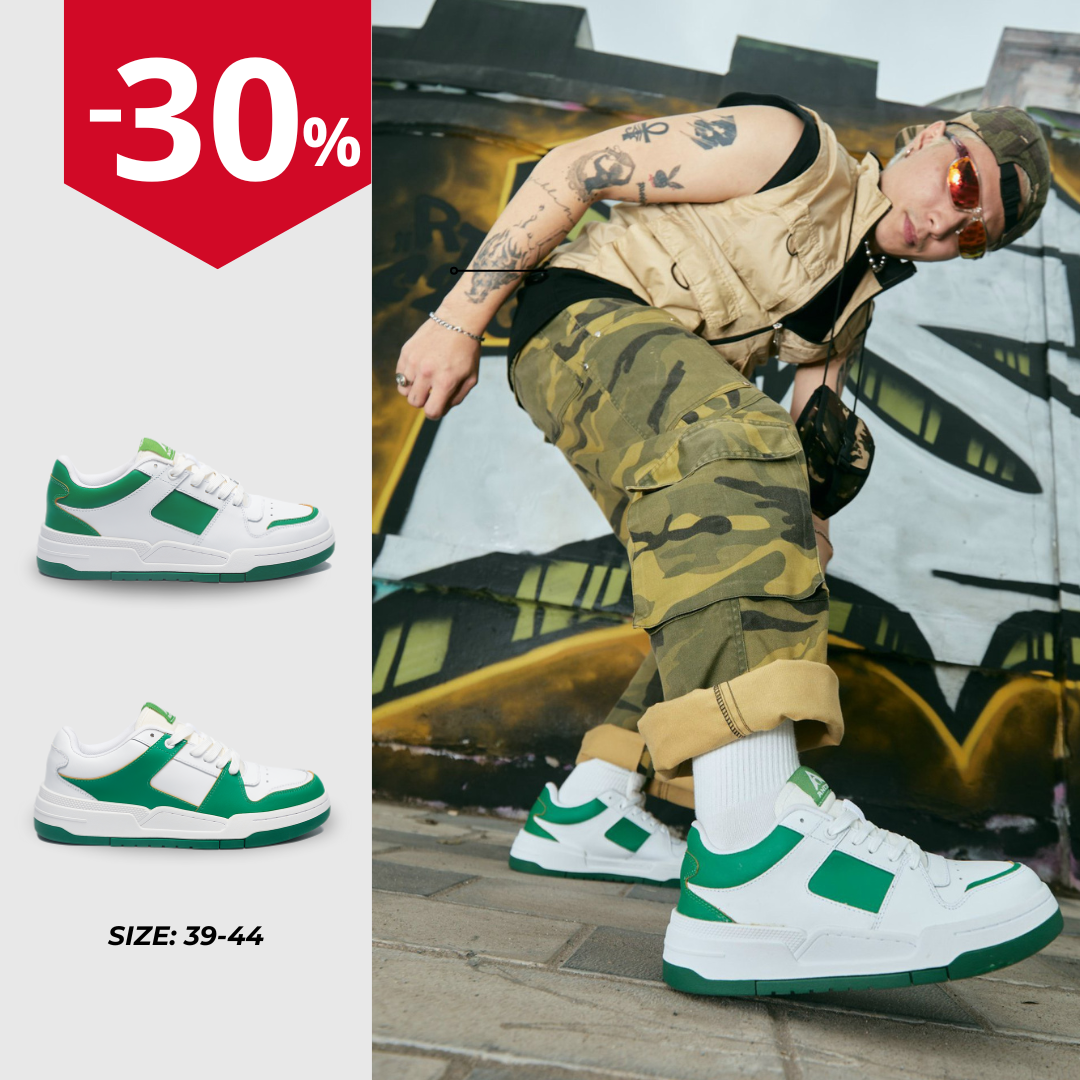 Giày sneaker thời trang nam nữ Ancol Extreme Youthful size 39-44, chất liệu da bò thật 100%, miếng lót giày Eva, đế cao su tái chế êm chân, có lỗ thoáng khí.