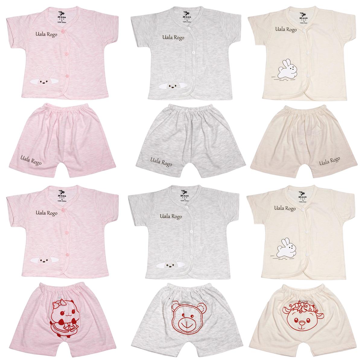 Combo 3 Bộ áo cộc tay quần đùi chất cotton thoáng mát cho bé sơ sinh từ 6-12kg BSSL ( ảnh thật, video thật) Booba.shop ( quần áo trẻ sơ sinh )