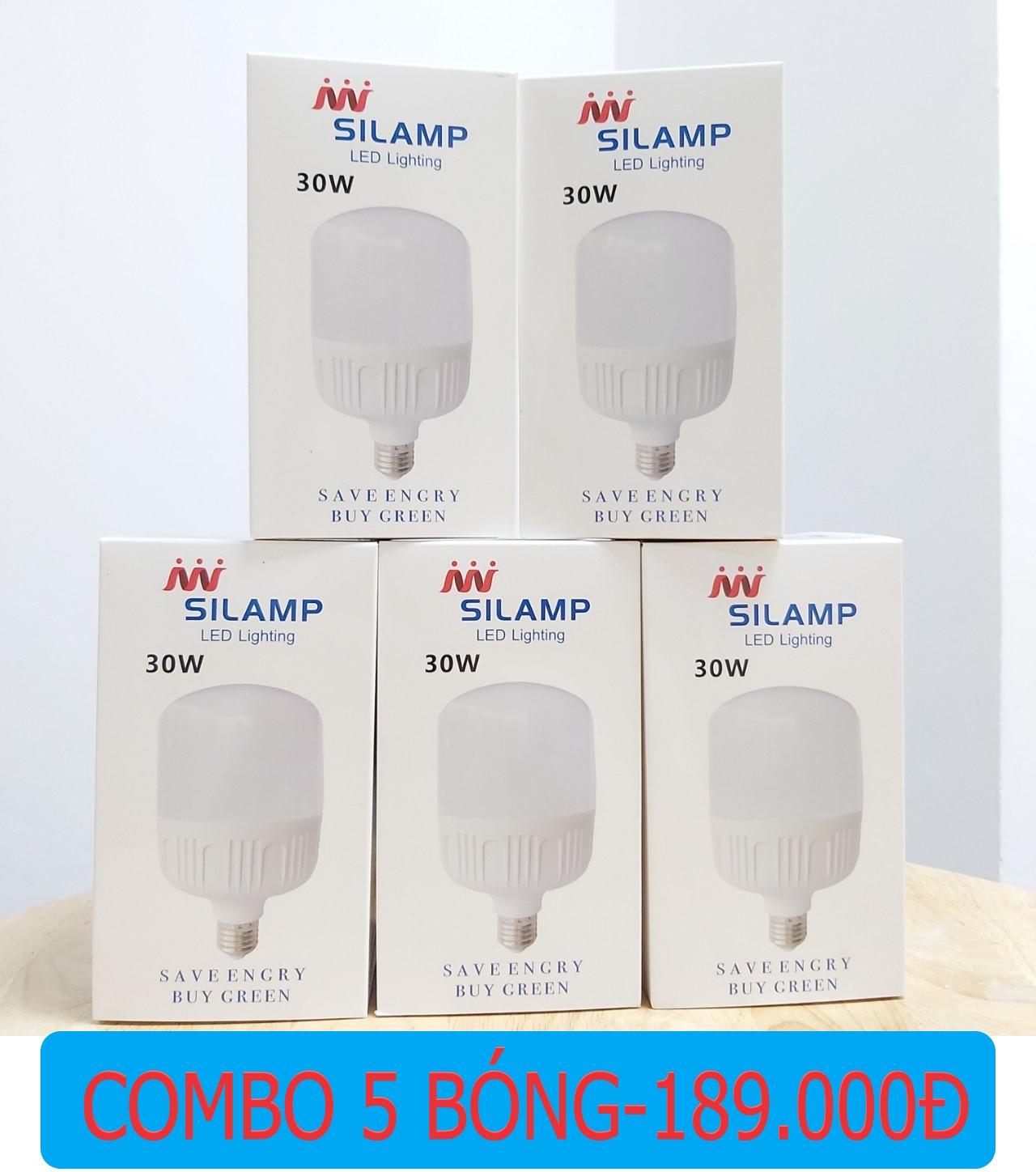 Combo 05 bóng đèn led 30w e27 bup led 30w e27 silamp