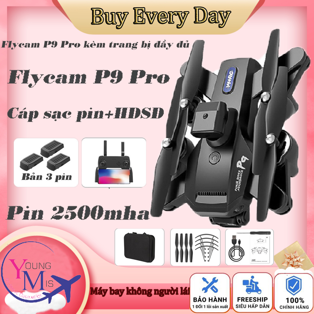 Iycam trang bị camera kép4k,Cảm Biến Tránh Vật Cản - Lai Cam Điều Khiển Từ Xa,Máy Bay Flycam P9 Pro Max Drone Mini,Chất lượng hình ảnh siêu rõ ràng