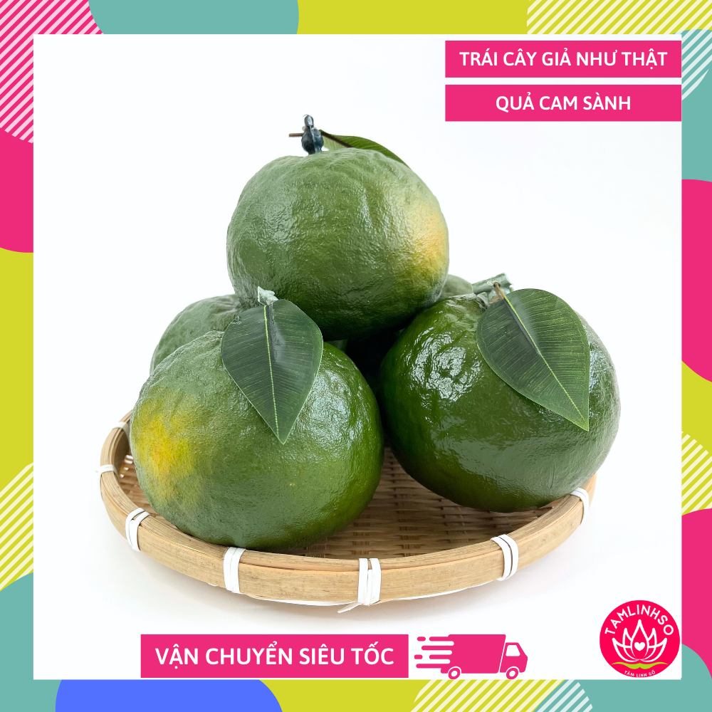 Trái cây giả, trái Cam Sành trưng bày đẹp như thật, hoa quả trái cây giả cao cấp - Loại xịn