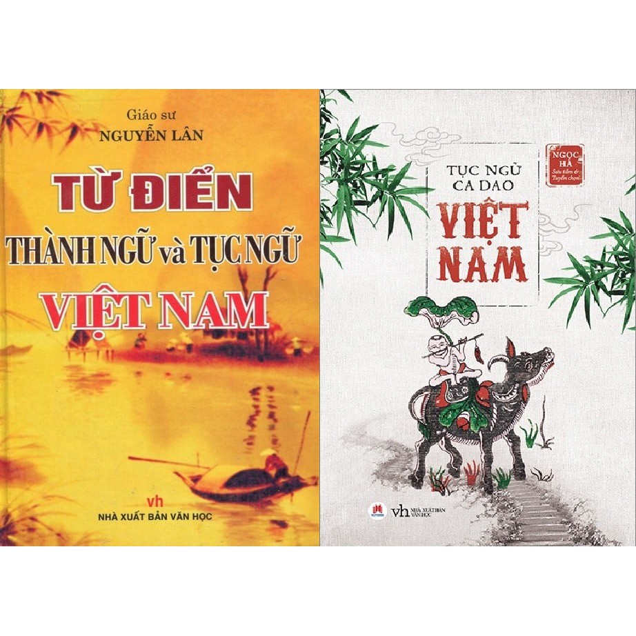 Nguyetlinhbook sách xịn - combo tục ngữ ca dao việt nam + từ điển thành ngữ và tục ngữ việt nam.