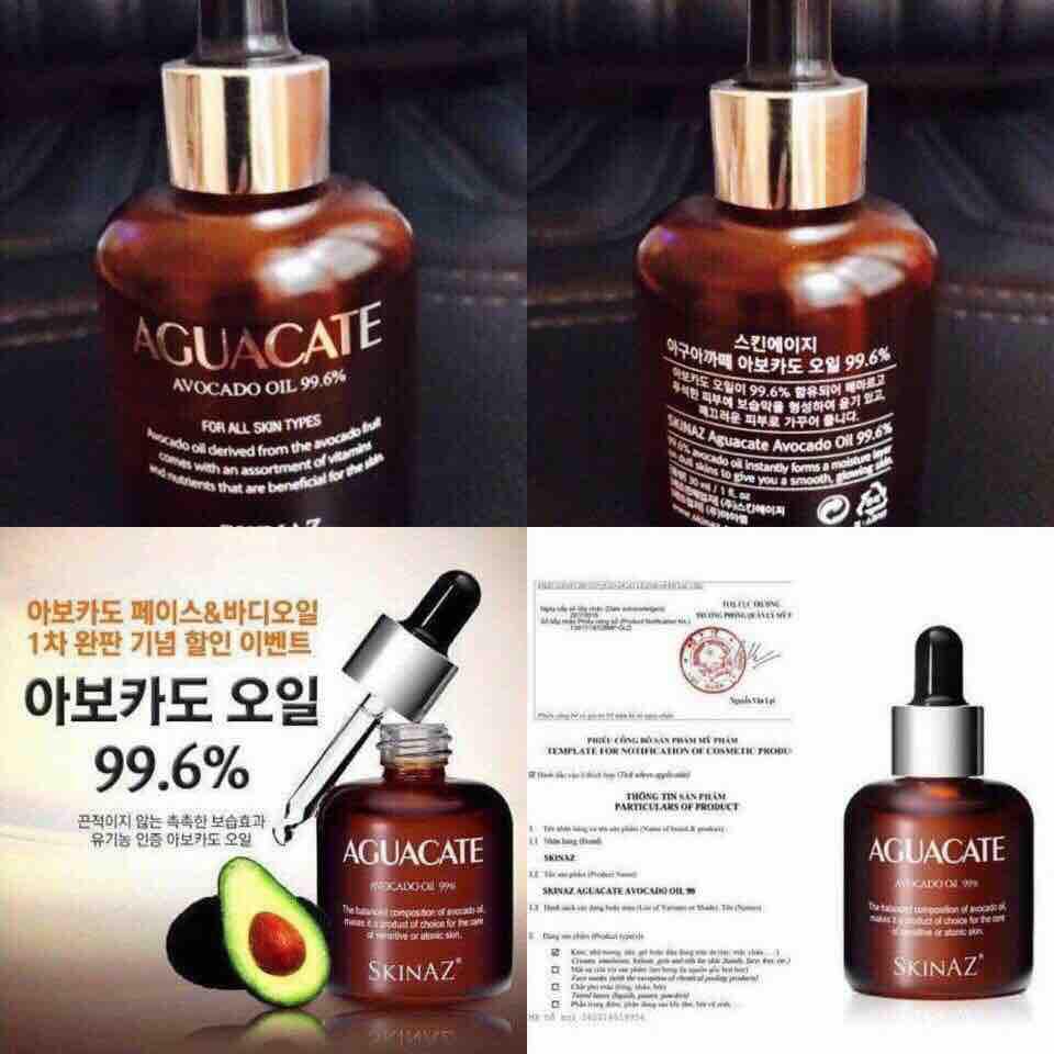 Tinh chất bơ Skinaz Aguacate oil 996% Hàn Quốc
