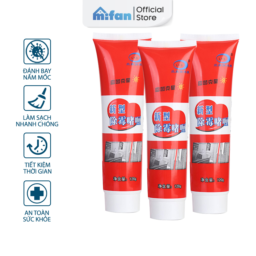 Gel tẩy mốc đa năng LKB 120ml - Tẩy nấm mốc silicon gioăng cao su máy giặt mốc chân tường mốc bàn chải máy mốc máy rửa mặt - LOẠI CỰC MẠNH