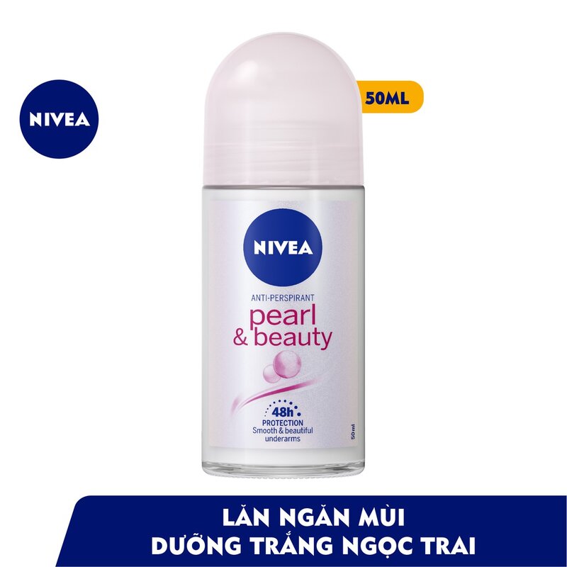 Lăn ngăn mùi Nivea Pearl & Beauty Ngọc Trai quyến rũ, giảm thâm sần, giúp da trắng mịn 50ml - 83735 - Mỹ phẩm Mộc Lan