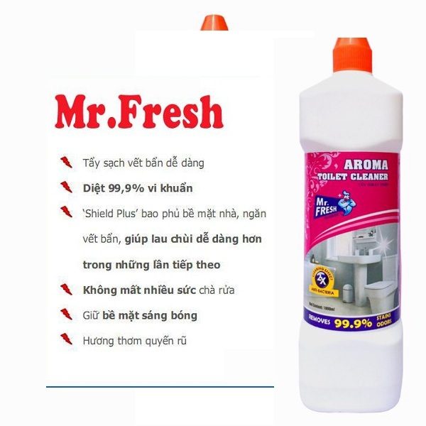 Chai tẩy toilet Mr.Fresh 1L. hương ngàn hoa - 1L siêu mạnh
