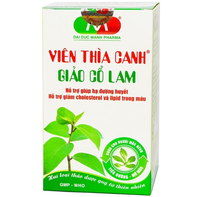 Viên Thìa Canh Giảo Cổ Lam 60 Viên - Hỗ trợ hạ đường huyết Hỗ trợ giảm cholesterol và lipid trong máu