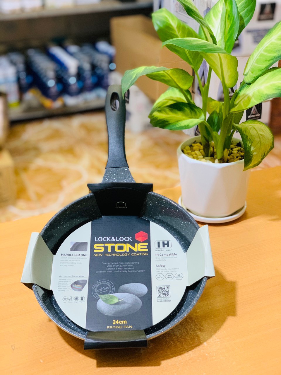 Chảo đá cao cấp 7 lớp cookplus stone locknlock lca6243d