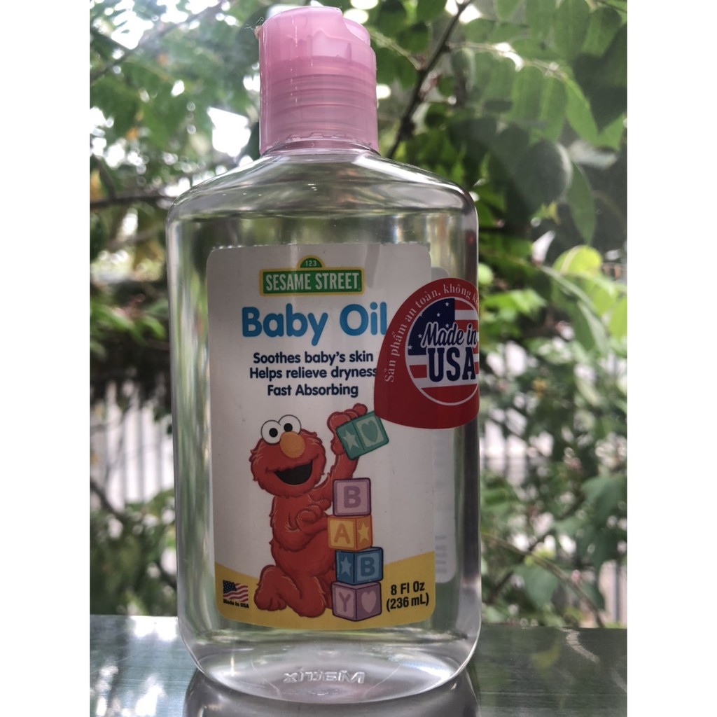 Tinh Dầu Mát Xa Cho Bé Sesame Street Baby Oil 236ml Nhập khẩu MỸ