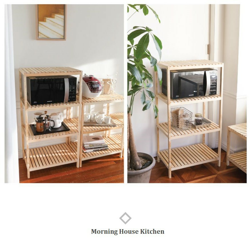 [Có bảo hành] Kệ Oven \ Kệ Lò Vi Sóng 3 Tầng Đa Năng Gỗ Thông Nhập Khẩu- Nội Thất Lấp Ráp Nội Thất Mộc