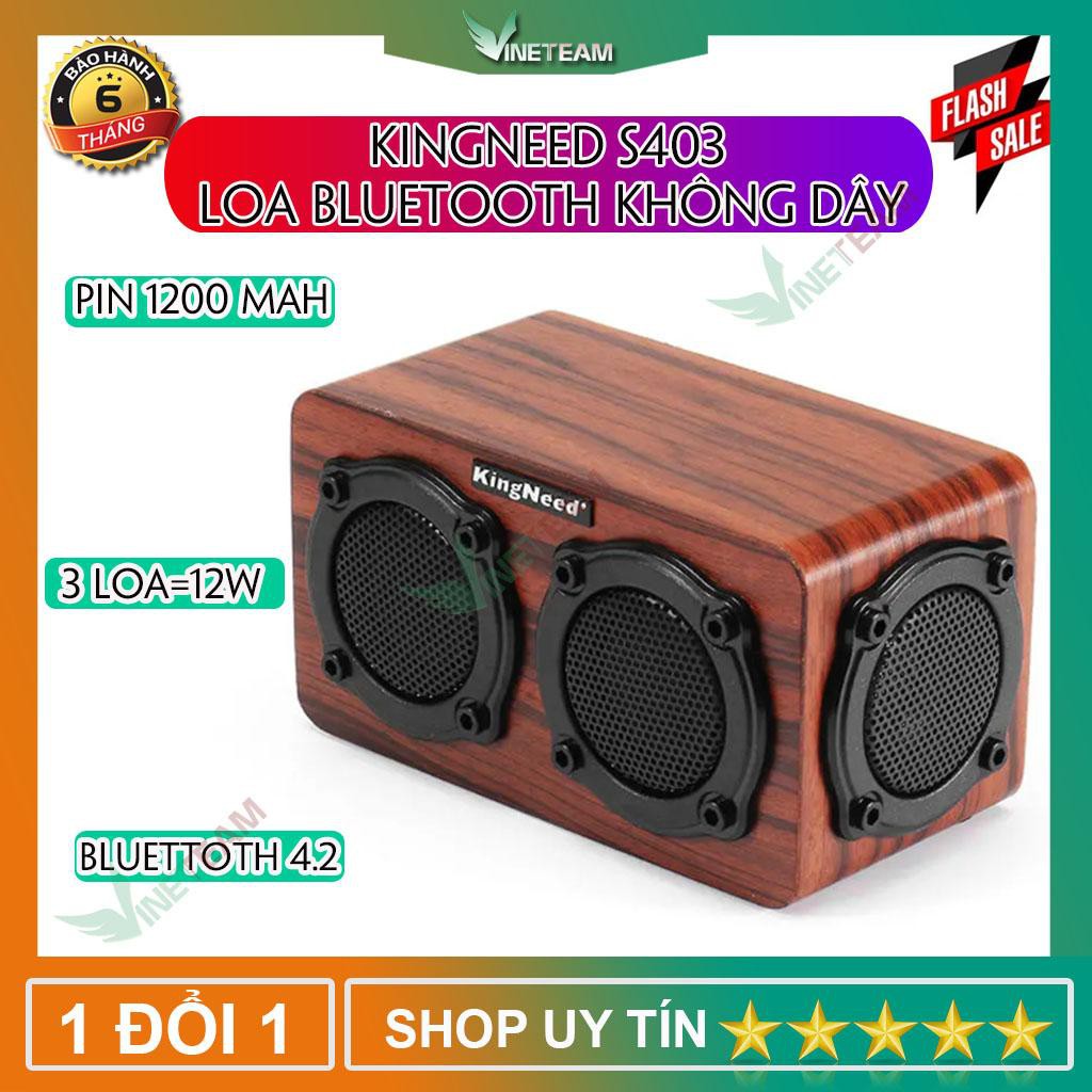 Loa gỗ bluetooth super bass vi tính âm thanh nổi lõi kép hifi stereo speaker s403 -dc2890