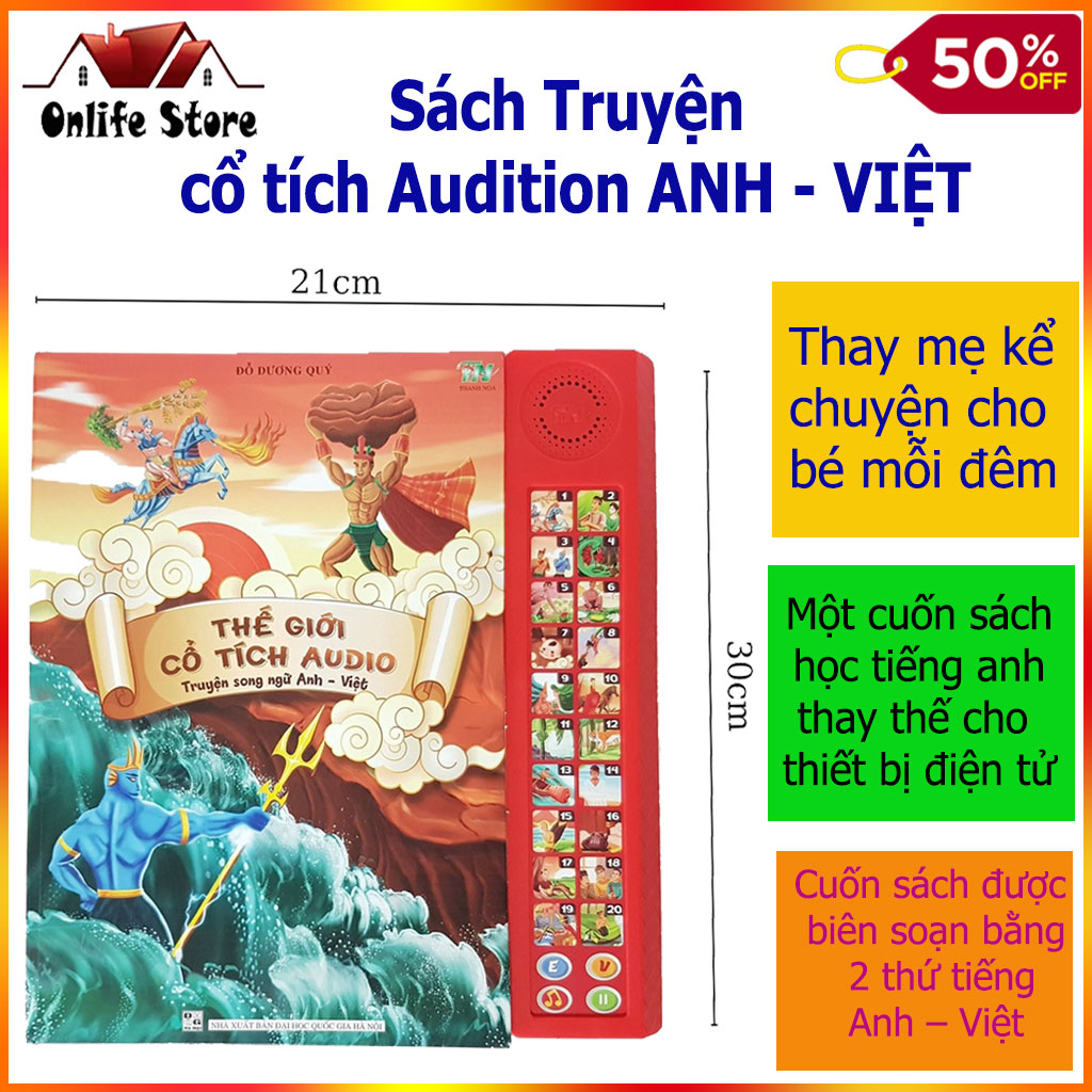 Sách- Truyện tranh song ngữ Việt- anh cho bé- Sách thiếu nhi- Sách song ngữ- Sách truyện cổ tích audition Anh _ Việt,  Sách điện tử thông minh, Sách điện tử kể chuyện cổ tích