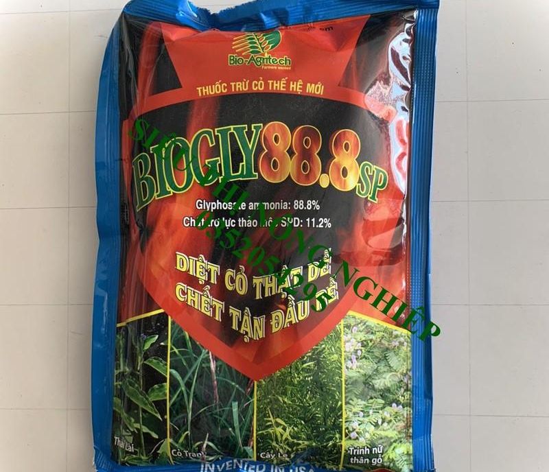 Trừ cỏ sinh học - diệt cỏ cực nhanh - chết tận đầu rễ - BIOGLY 88.8SP gói 50gr