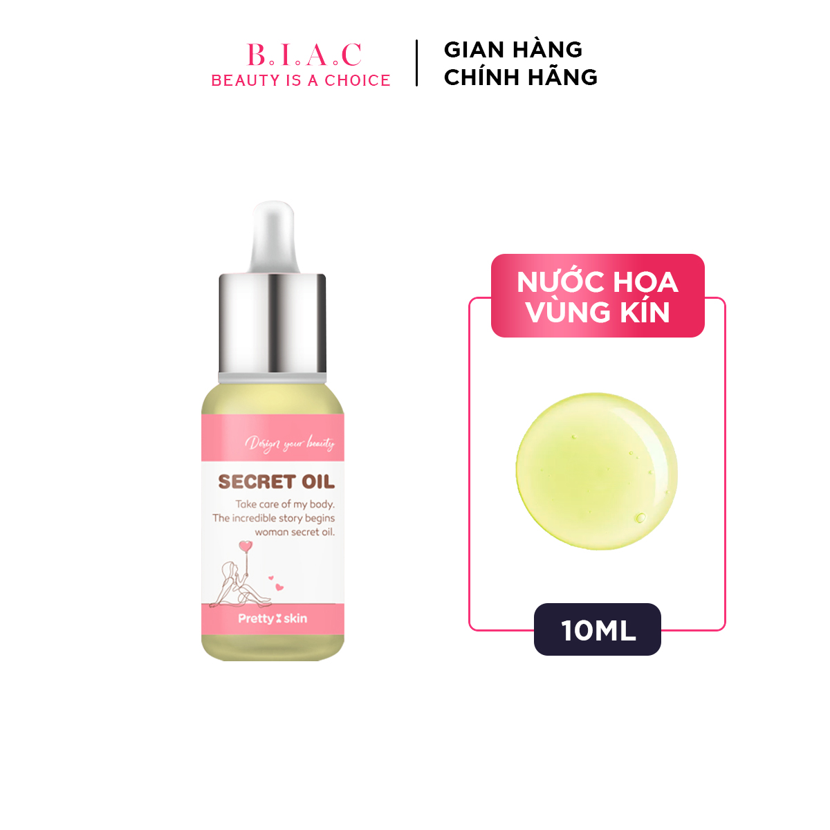 Nước Hoa Vùng Kín PrettySkin Design Your Beauty Secret Oil 10ml