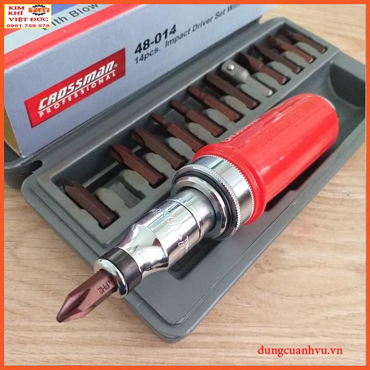 Bộ tô vít đóng trợ lực xoay chiều USA 13 mũi hàng chính hãng | Tuốc nơ vít đóng crossman USA 16 pc