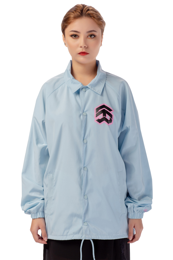 5THEWAY® Áo Khoác Dù Xanh Dương aka /stroke/ BIG LOGO COACH JACKET™ in STARLIGHT BLUE™