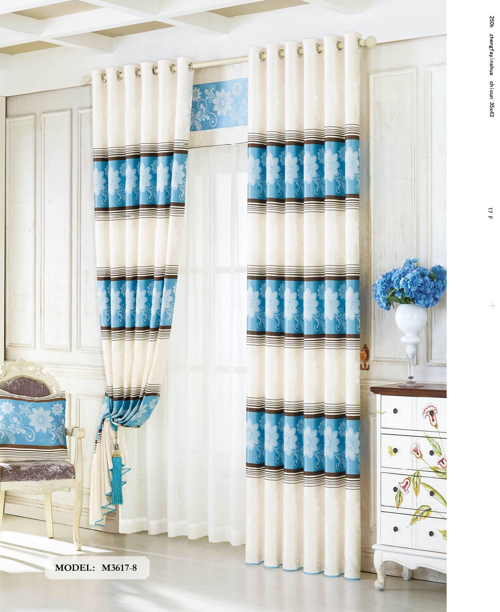 [HCM]Rèm Màn Cửa may sẵn - Ngang 200 cm Cao 270 cm - Vải gấm thổ cẩm cao cấp - Họa tiết thiết kế riêng - Khoen Lỗ Cao Cấp R3617-8 [Có may theo kích thước yêu cầu]