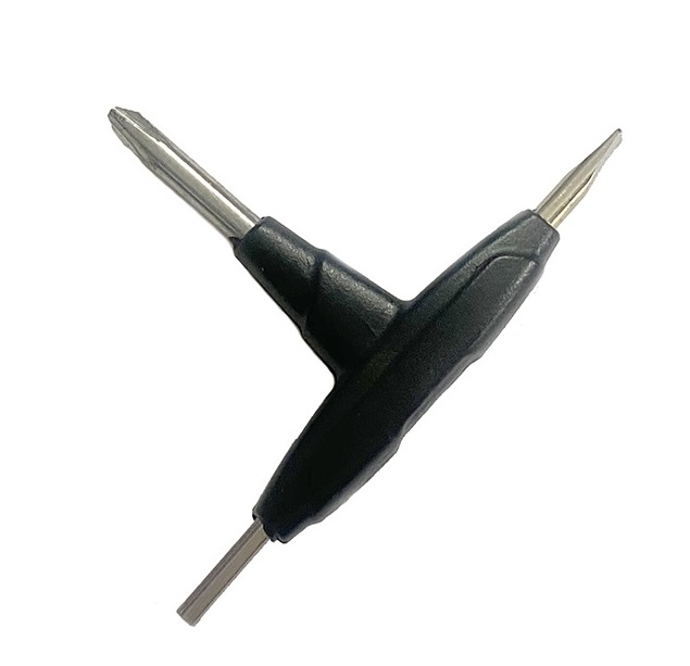 Tua vít 3 đầu đa năng - Vít chữ T chuyên mở ốc vít RDA, RTA ( đầu 2 cạnh, đầu 4 cạnh, đầu lục giác) (Đen)