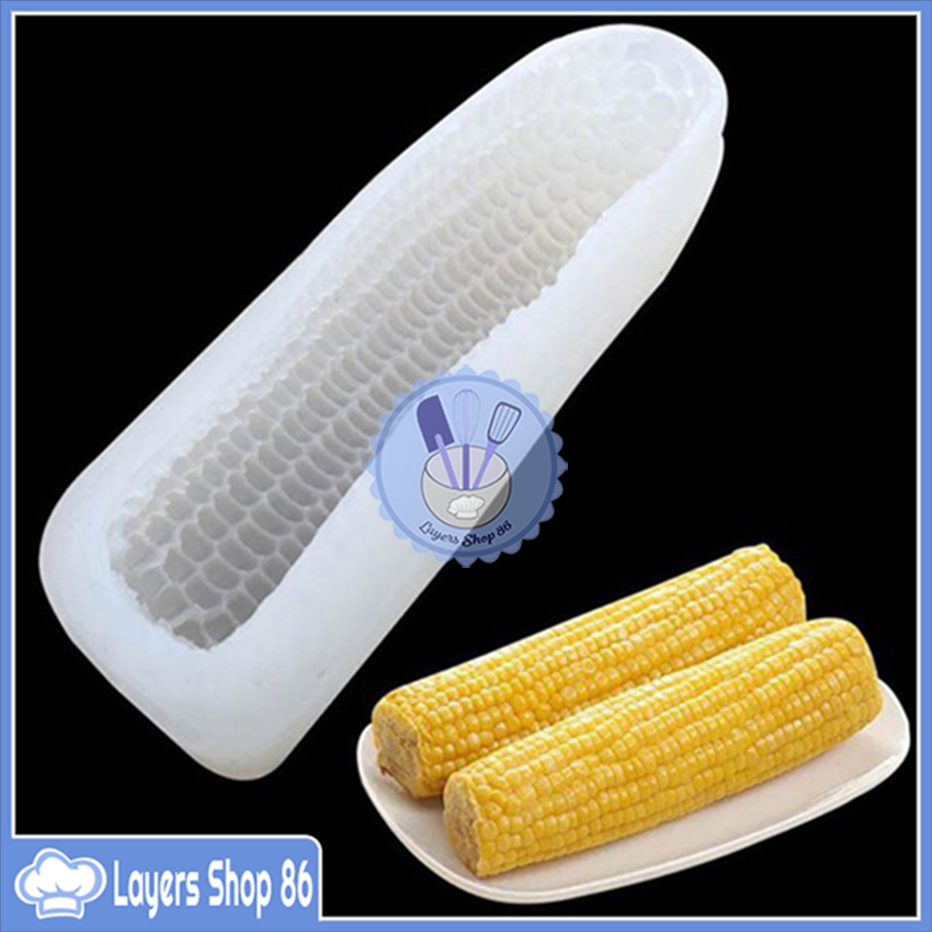 Khuôn silicon hình bắp ngô, Khuôn silicon 4D hình bắp ngô siêu đẹp, Khuôn silicon hình bắp ngô (loại to), Khuôn Làm Kem Hình Bắp Ngô, hàng có sẵn, hàng loại đẹp, Layersshop86