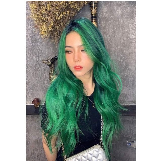 thuốc nhuộm tóc màu xanh lá  tặng oxi dưỡng  Shopee Việt Nam