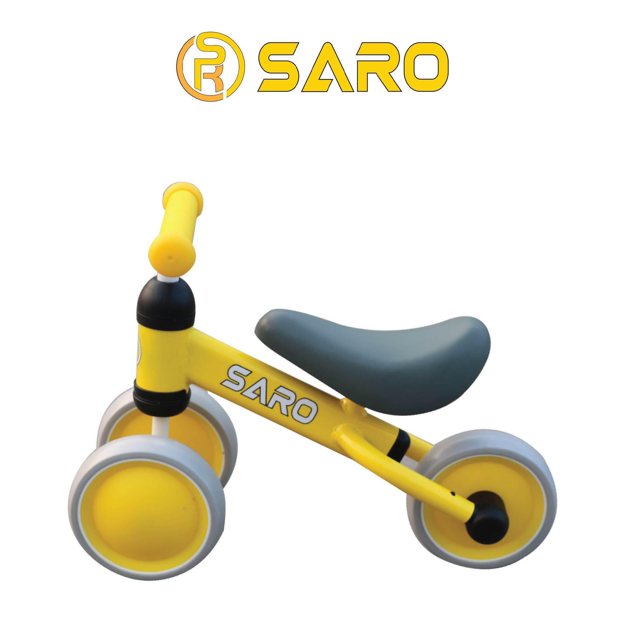 Xe thăng bằng Saro mini màu vàng-Dành cho bé từ 9 tháng đến 24 tháng, cho bé từ 9 tháng tuổi đến 24 tháng, hàng nhập khẩu chính ngạc