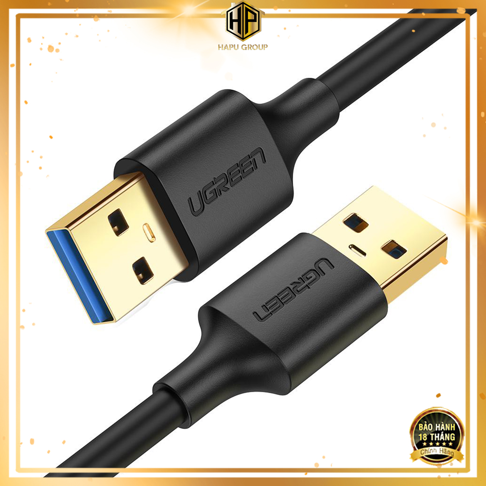 Cáp usb 2 đầu đực ugreen us128 chuẩn usb 3.0 tốc độ cao chính hãng - hapugroup