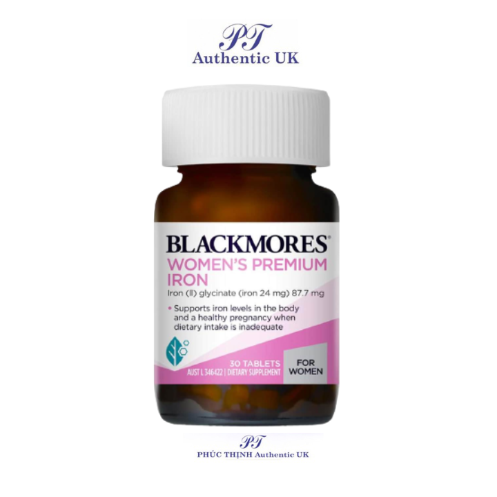 Sắt Bầu Blackmores Premium Iron - Sắt Bổ Sung Cho Bà Bầu Blackmores Úc