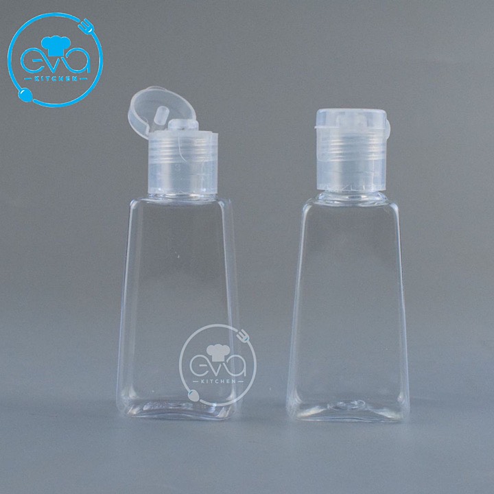 Chai Chiết Mỹ Phẩm Nhựa Pet Nắp Bật 30 Ml Hình Thang