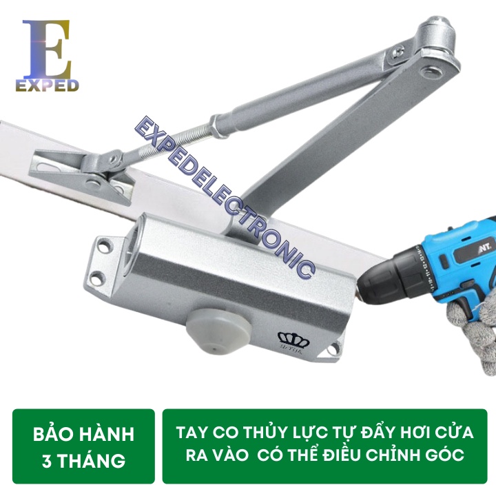 Tay co thủy lực, cùi chỏ đóng cửa okawan thương hiệu nhật bản chịu lực cửa 40-60kg