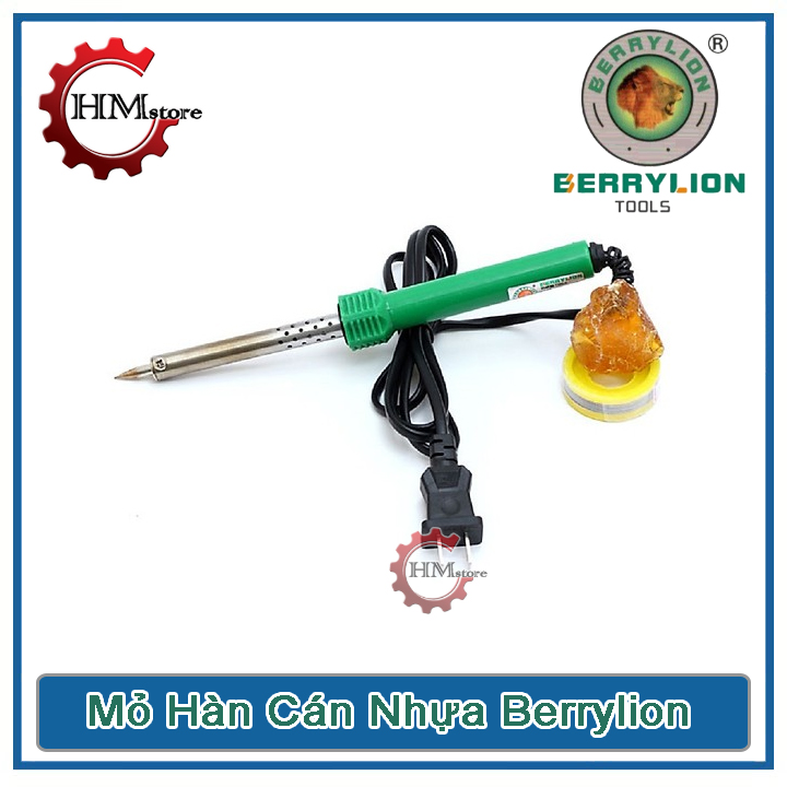 Mỏ hàn điện berrylion, đầu nhọn cán bọc nhựa - nhiều công suất 40w 60w 80w 100w - mỏ hàn thiếc, mỏ hàn chì, dụng cụ hàn tiện - thương hiệu sư tử - hải my store