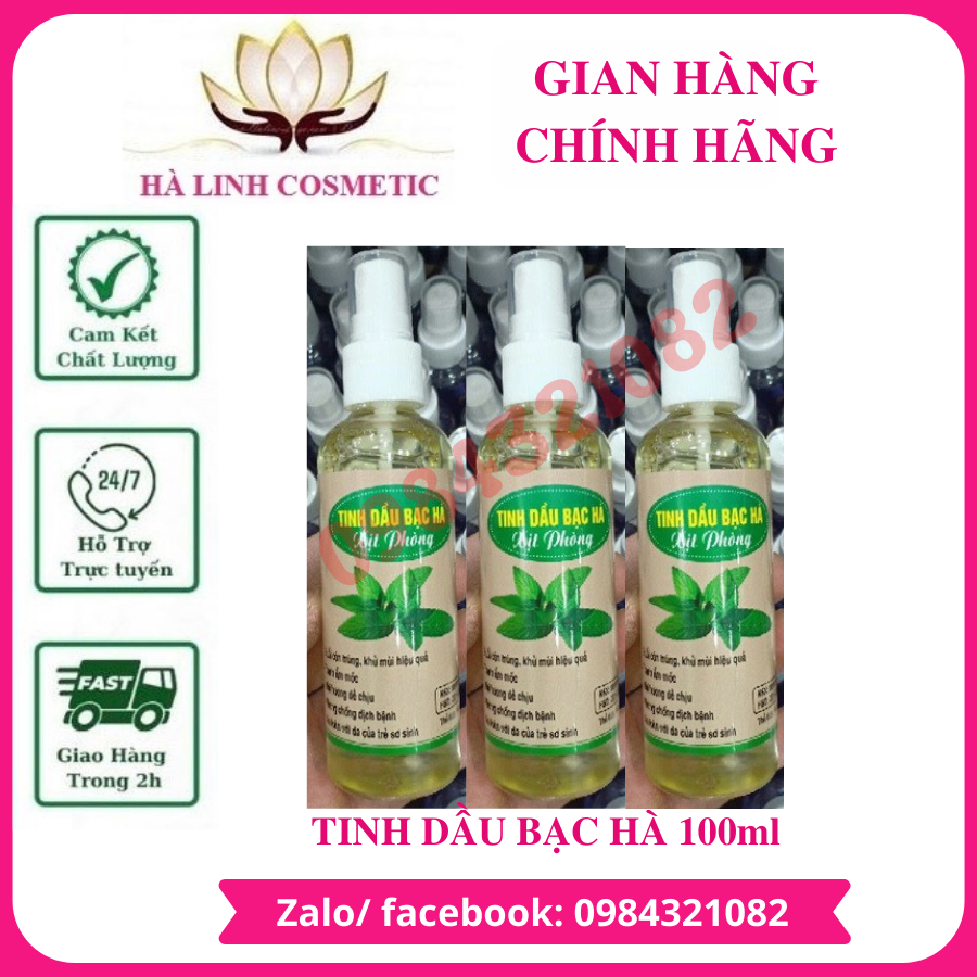 100ml Tinh dầu Bạc Hà xịt phòng thơm mát hàng xịn giá sỉ