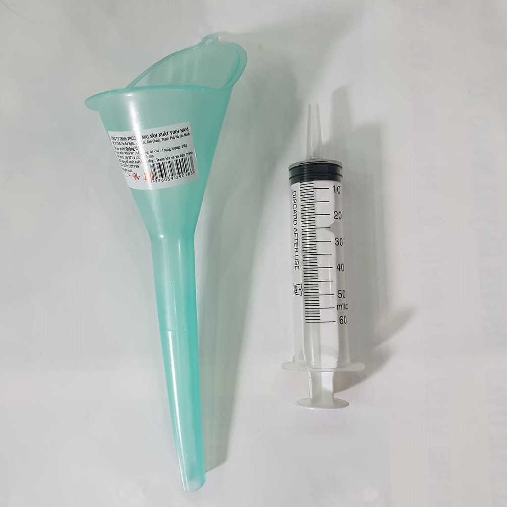 Phễu / quặng thay nhớt - ống xi lanh 60ml bơm nhớt lap