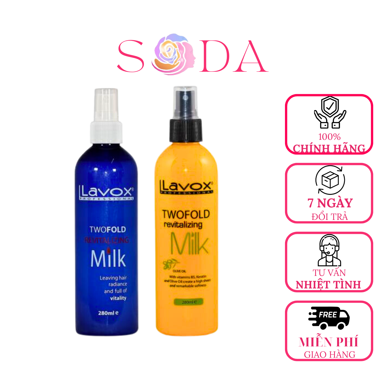Sữa / Xịt nước dưỡng tóc Lavox Collagen suôn mềm nuôi dưỡng tóc khỏe, cải thiện, phục hồi