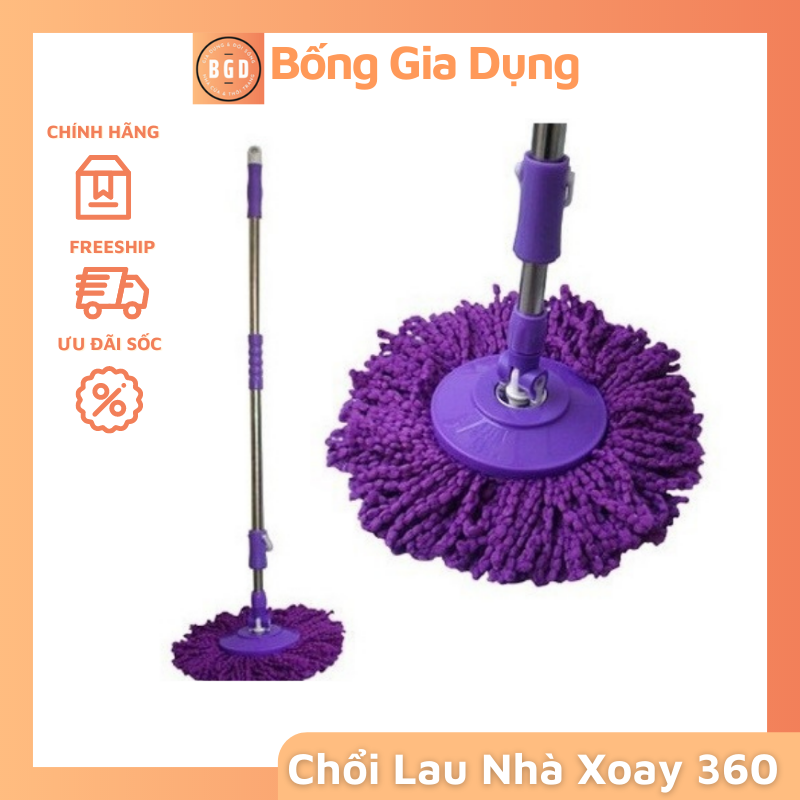 Cây Lau Nhà Xoay 360 Độ Cây Lau Thay Thế Bộ Lau Nhà Kèm Thùng Tự Vắt Tặng Kèm Bông Lau Thay Thế