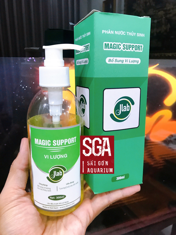 Phân nước, dinh dưỡng thủy sinh jlab magic support 300ml, bổ sung, ổn định và cân bằng vi lượng,