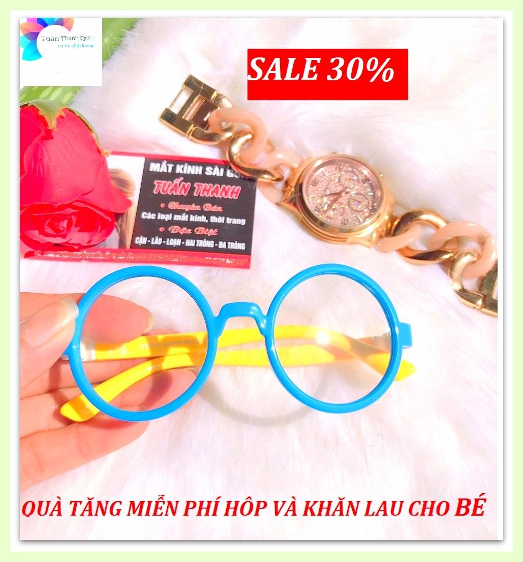 [HCM]Mắt kính trẻ em SIÊU DẺO SIÊU BỀN BẺ KHÔNG GÃY mẫu tròn siêu cute màu sắc tươi sáng Tặng nước lau kính