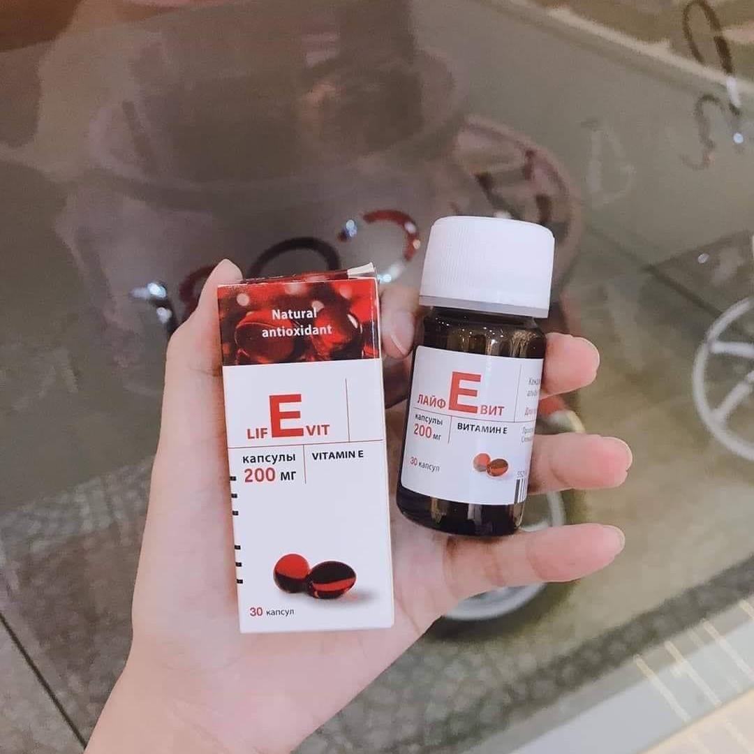 [HCM]Vitamin E Đỏ Nga Lifevit 200mr Hộp 30Viên