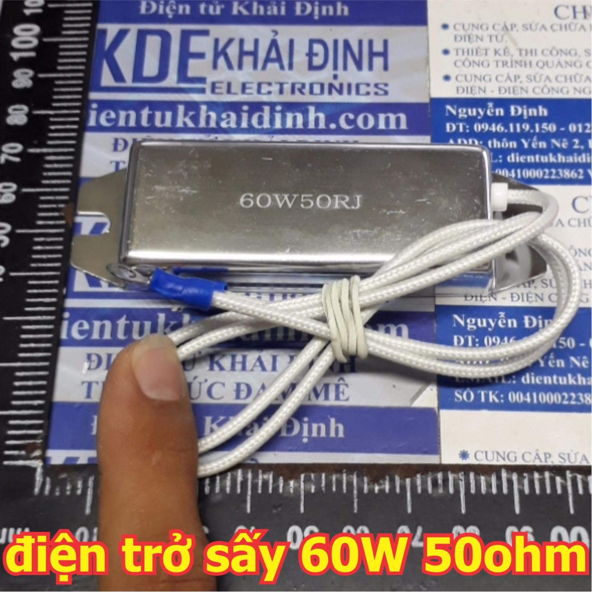 Điện trở nhôm, điện trở sấy, điện trở biến tần rslg 60w 50ω 50ohm 60w50rj kde5277