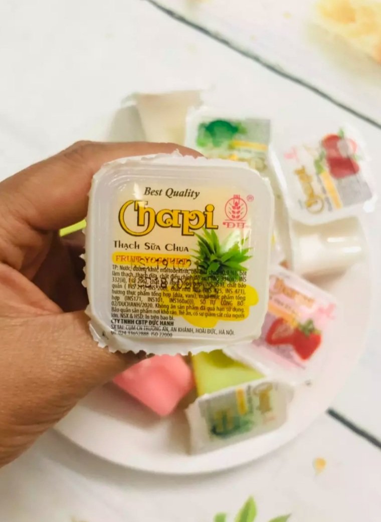 Túi 900gr thạch sữa chua chapi hũ nhỏ siêu ngon