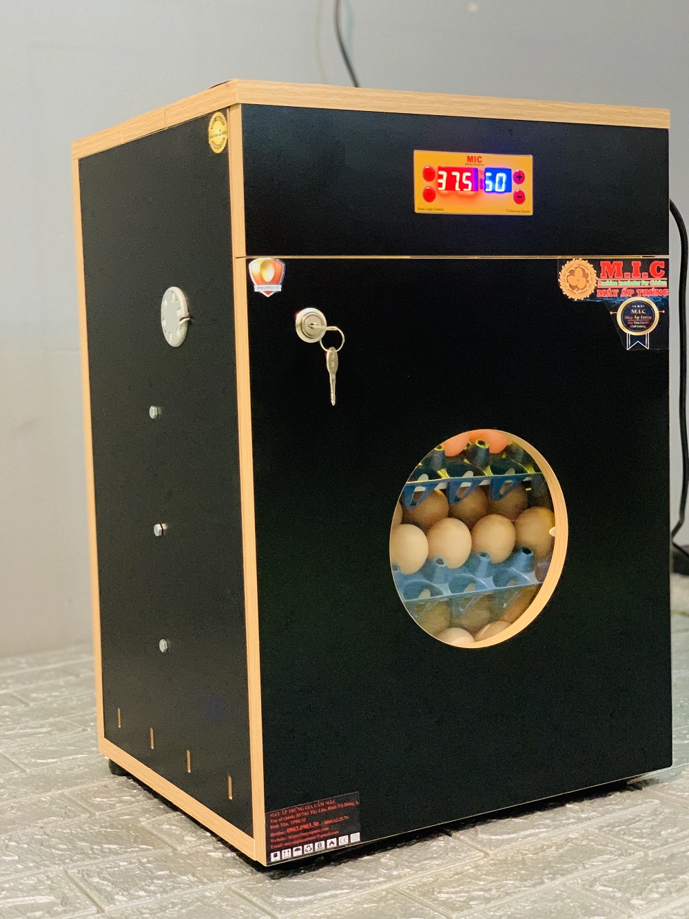 Máy ấp trứng 120 tự động Tặng kèm đèn soi trứng