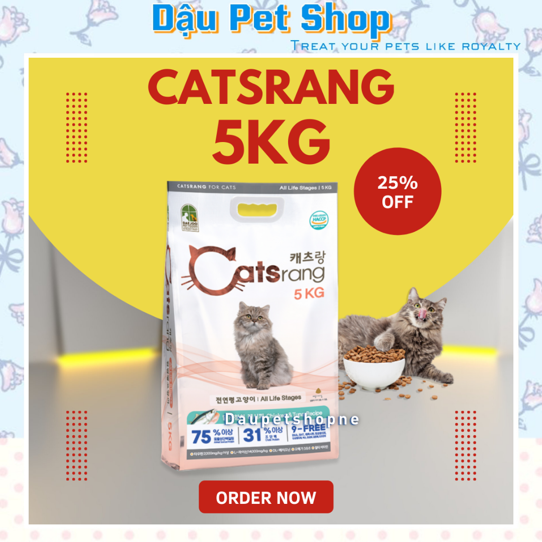 Catsrang Hàn Quốc 5kg thức ăn hạt cho mèo, cam kết hàng đúng mô tả, chất lượng đảm bảo, an toàn cho thú cưng sử dụng