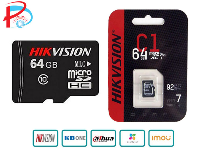 Thẻ nhớ Hikvision 64G - 32G MicroSD 92MB s chuyên dùng cho Camera IP