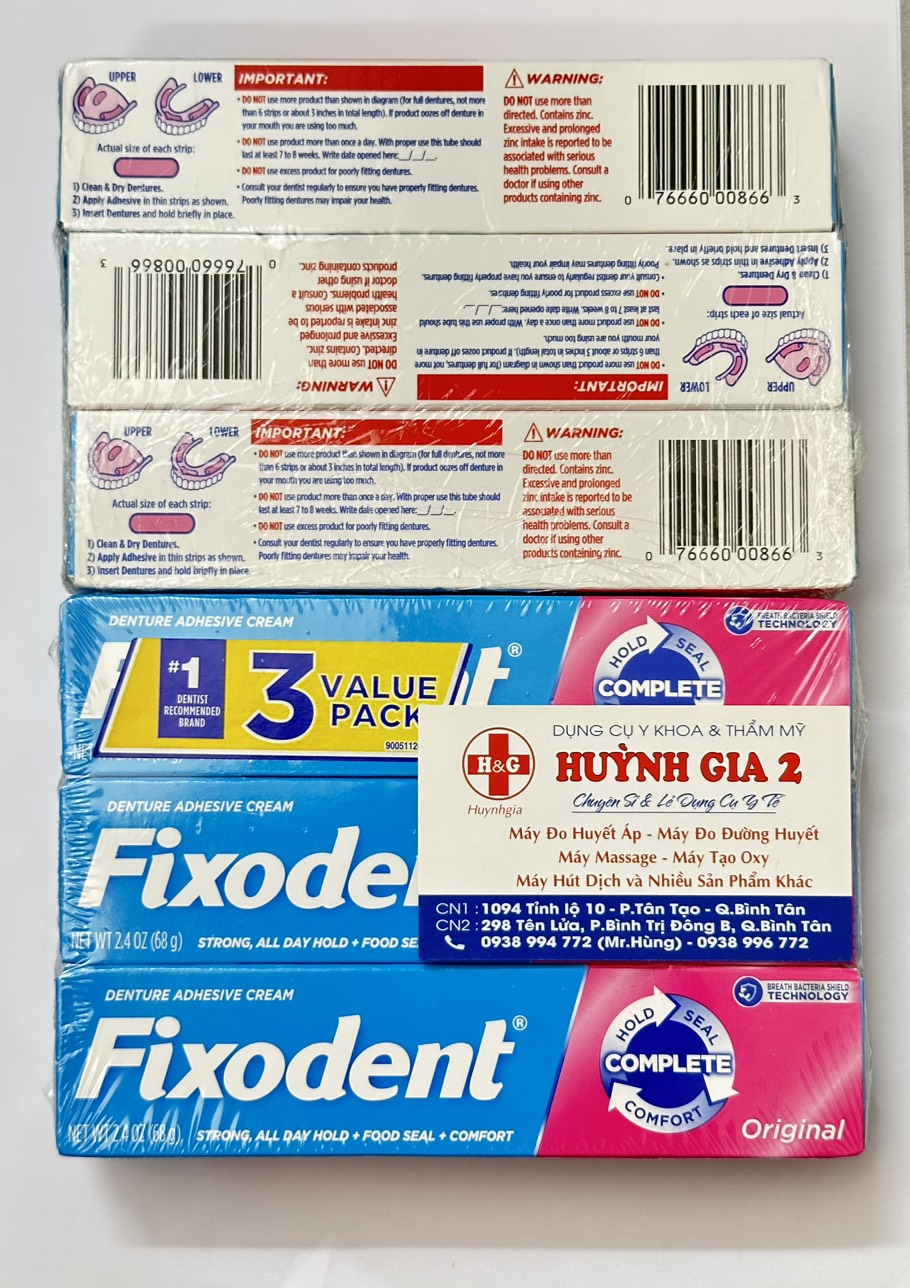 Keo dán răng fixodent 68g chính hãng